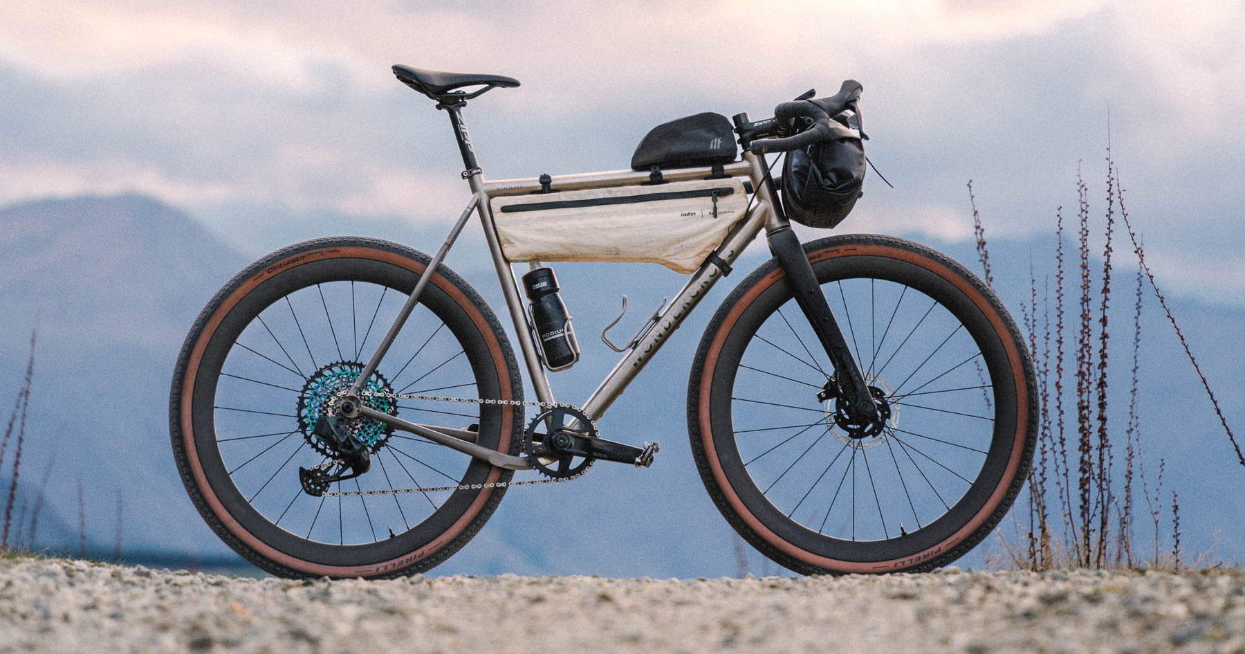 A custom Wondercross titanium gravel bike